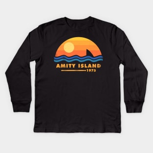 Amity Island 1975 Kids Long Sleeve T-Shirt